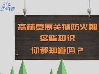 每日科普|森林草原防火關鍵期，這些知識你都知道嗎？